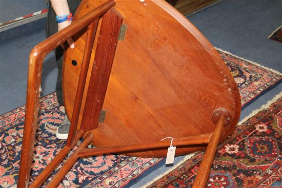 A teak folding table by France and Daverkosen Denmark W.79cm, D.77cm, H.56cm